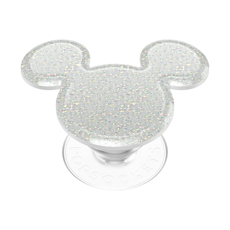 Earridescent White Glitter Mickey Mouse — Adhesive PopGrip image number 0